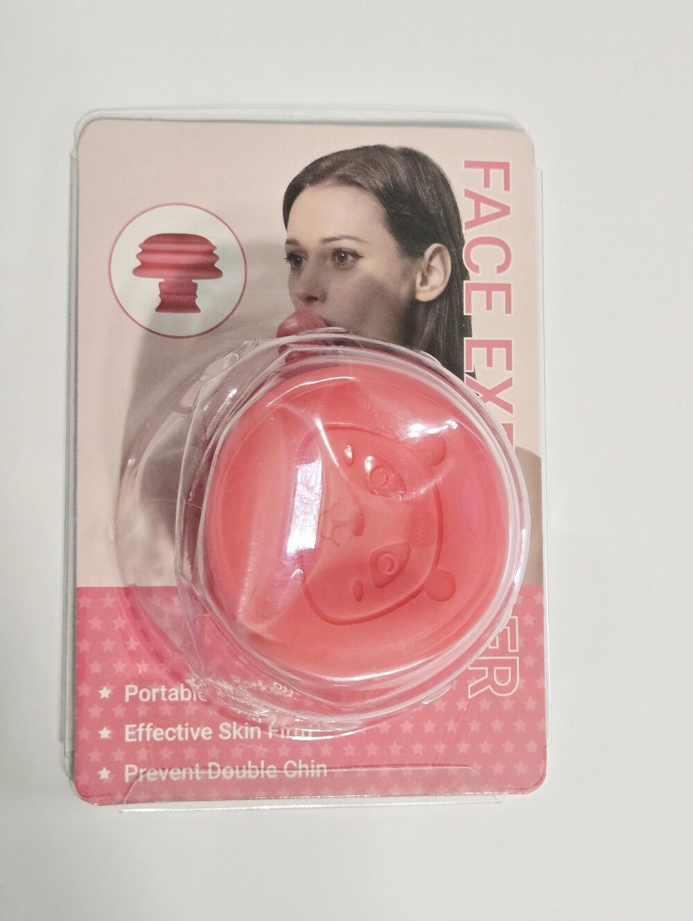 Pink Silicone Face Exerciser Portable Mouth Breathing Workout Tool New